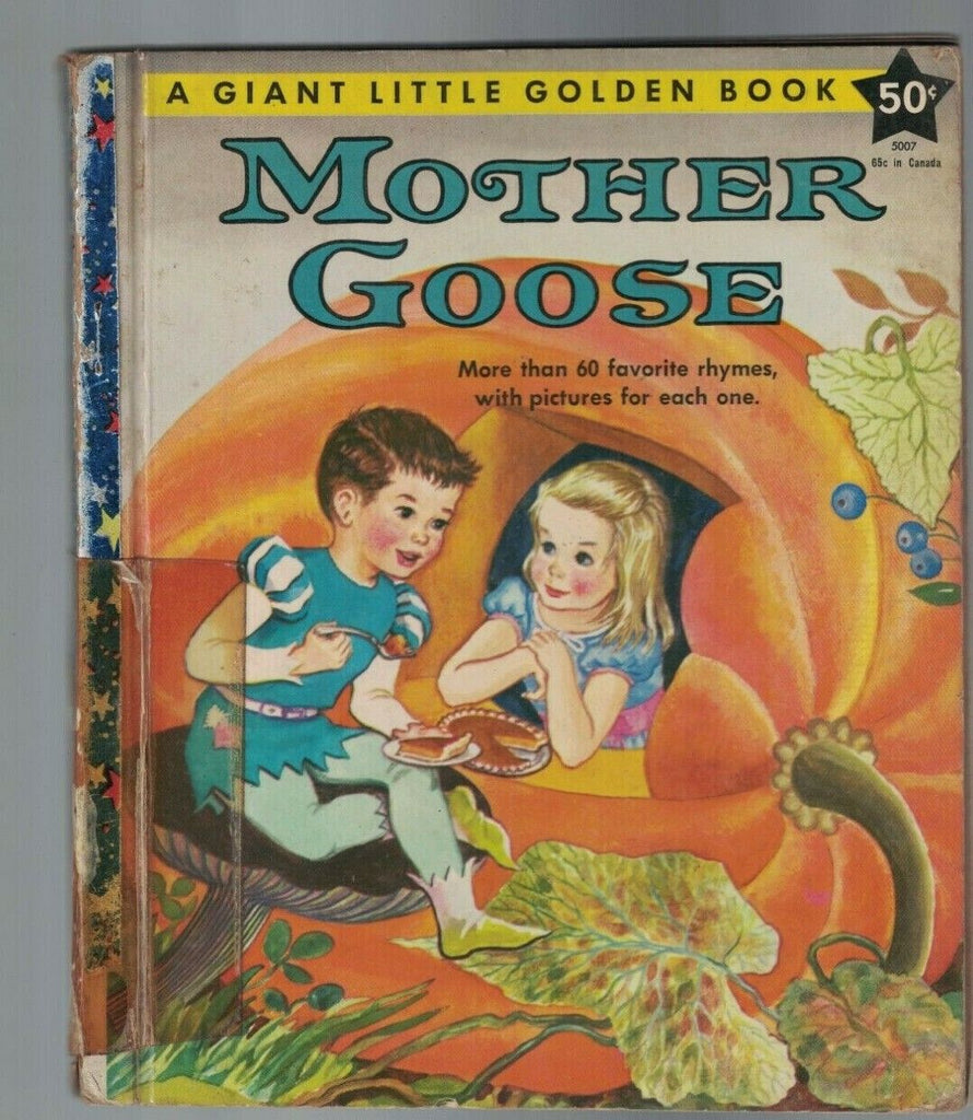 Mother Goose Giant Little Golden Book 1957 1st Print Violet LaMont
