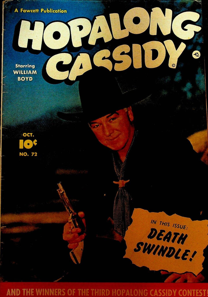 Hopalong Cassidy 72 Fawcett 1952 William Boyd Photo Cover Western Cowboy
