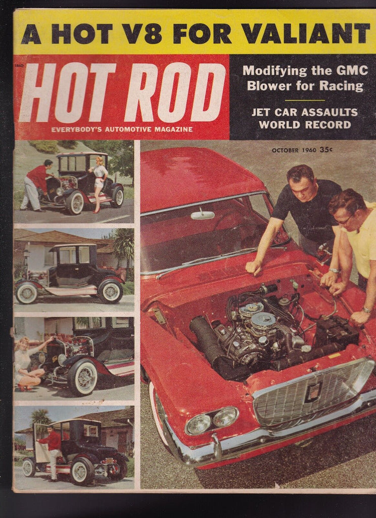 Hot Rod Magazine Jet Car Valiant V8 October 1960 FREE US S/H