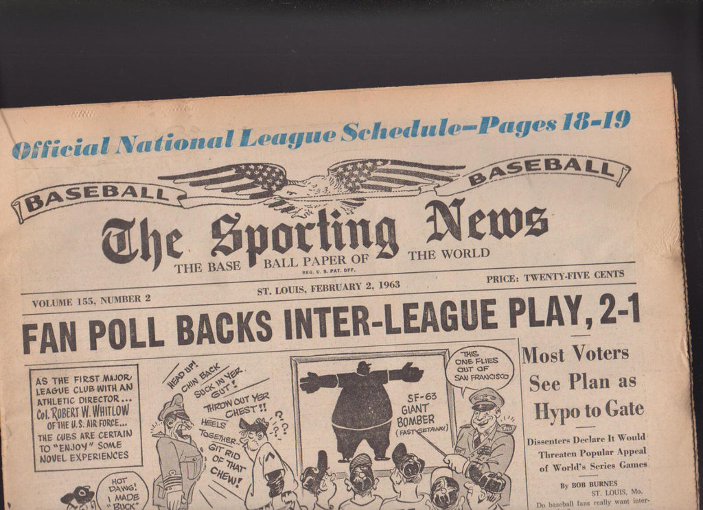 The Sporting News TSN Robert Whitlow Chicago Cubs February 2 1963