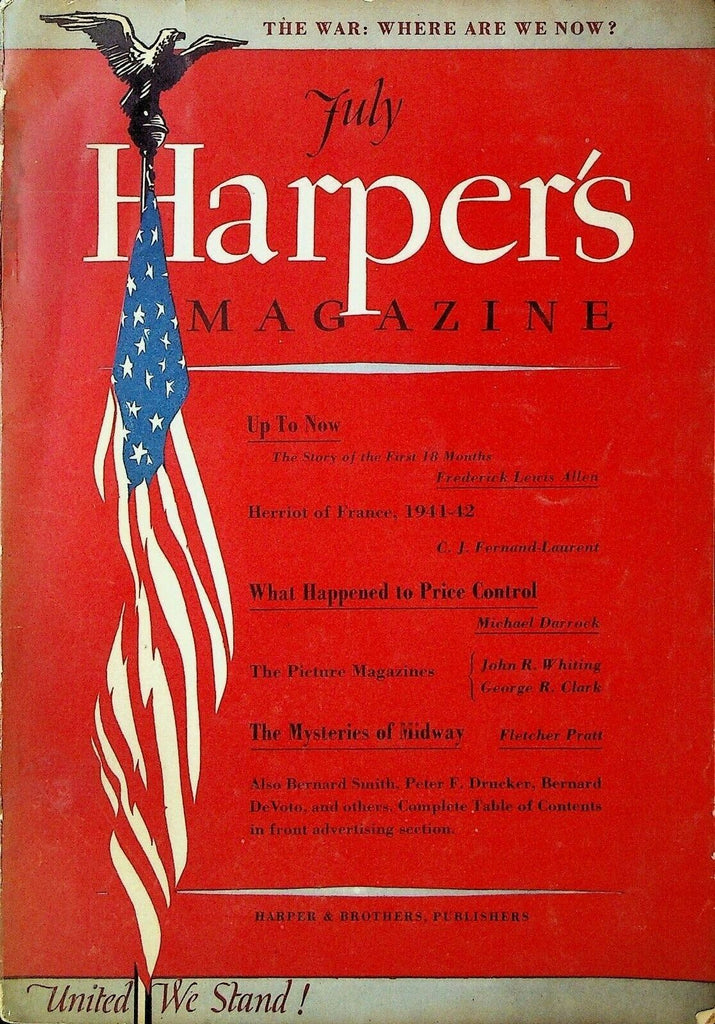 Harper's Magazine July 1943 WWII US Flag Patriotic Dan Wickenden