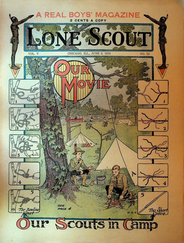 Lone Scout Magazine June 3 1916 Scouting Grosbeak Birds Airship