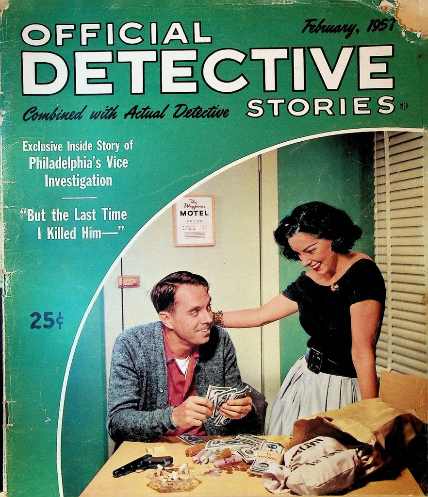 Official Detective Stories Magazine February 1957 King Gruesome Jodie Burford