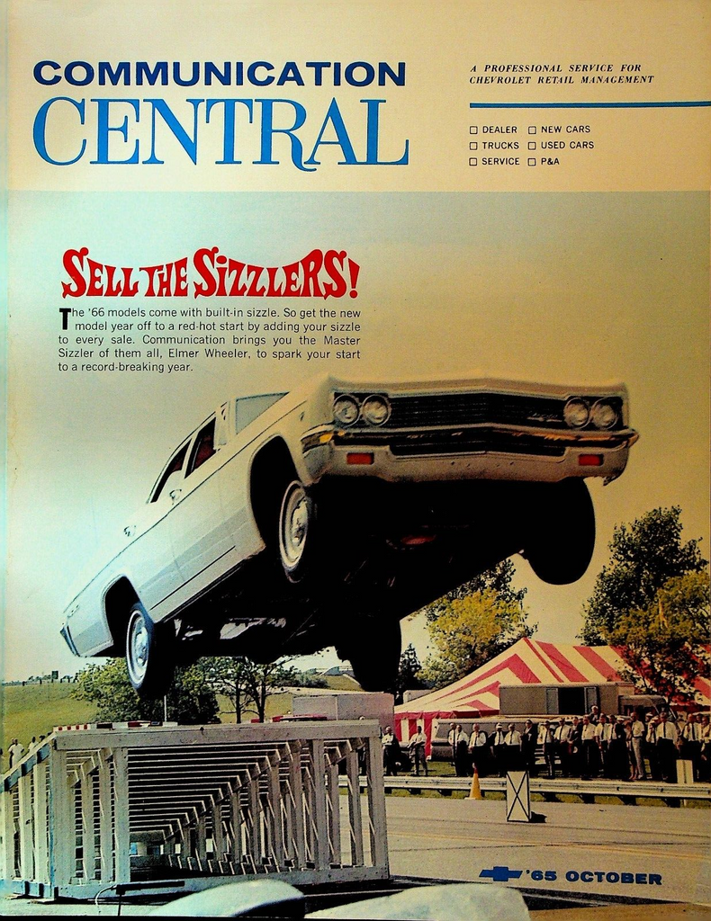Chevrolet Communication Central October 1965 Magazine Joey Chitwood Thrill Show
