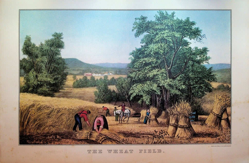 Currier & Ives Calendar Topper 1970 The Wheat Field