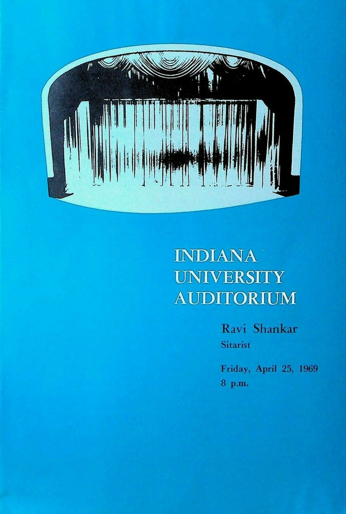 Ravi Shankar Sitarist Program April 25 1969 Indiana University