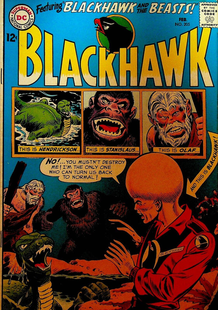 Blackhawk 205 DC Comics 1965 Blackhawk and the Beasts