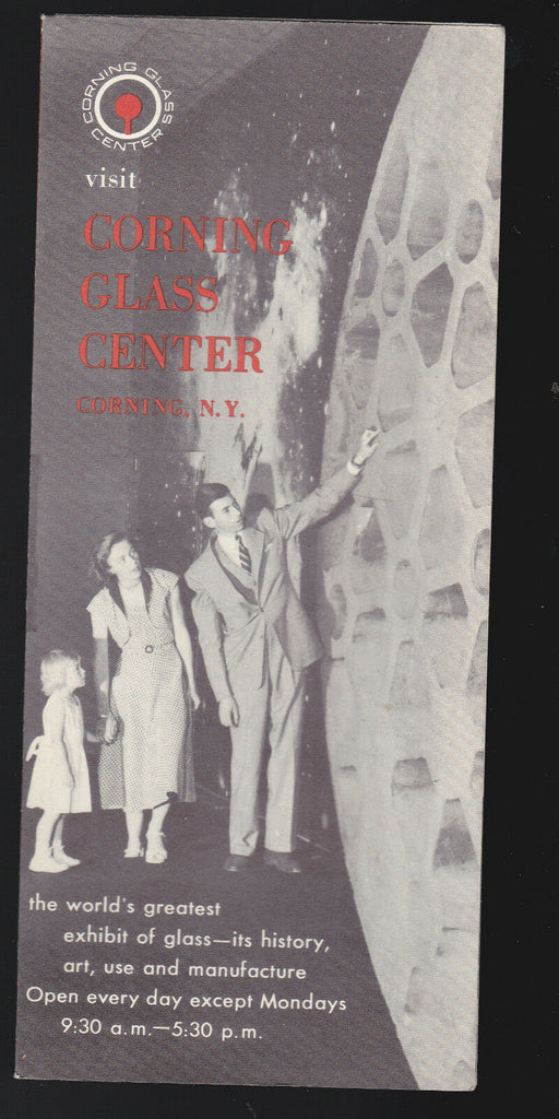 Visit Corning Glass Center 1950s brochure Corning NY