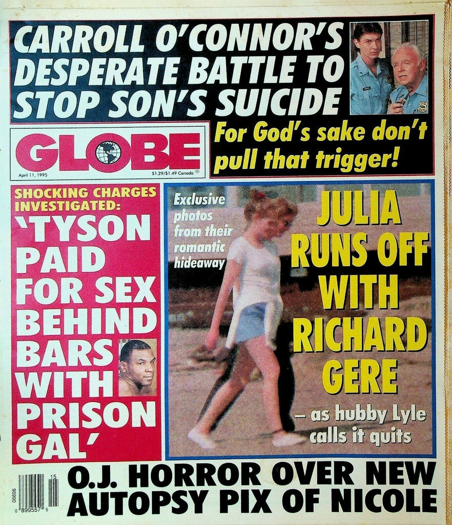 Globe April 11 1995 Mike Tyson Julia Roberts Richard Gere OJ Simpson