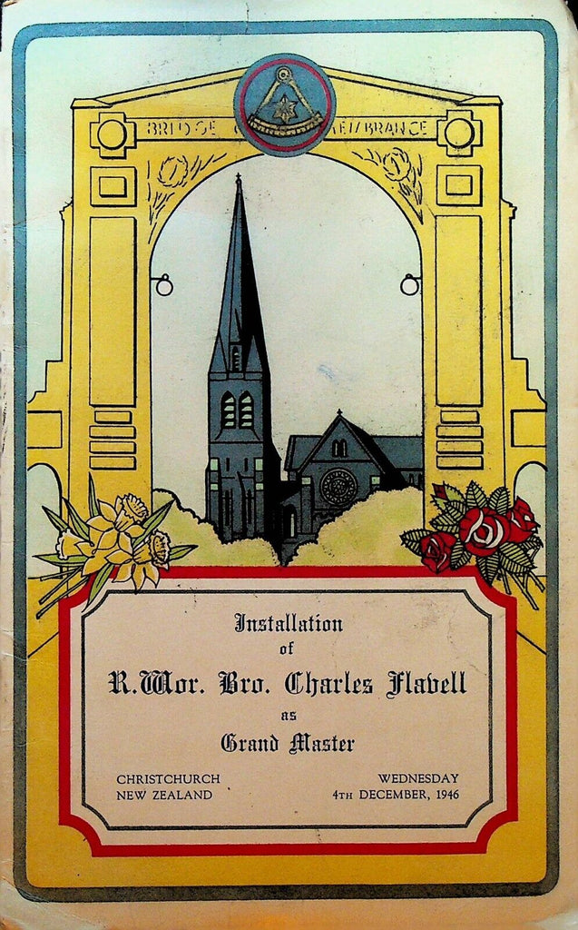 New Zealand Masons 1946 Grand Master Installation Program Charles Flavell