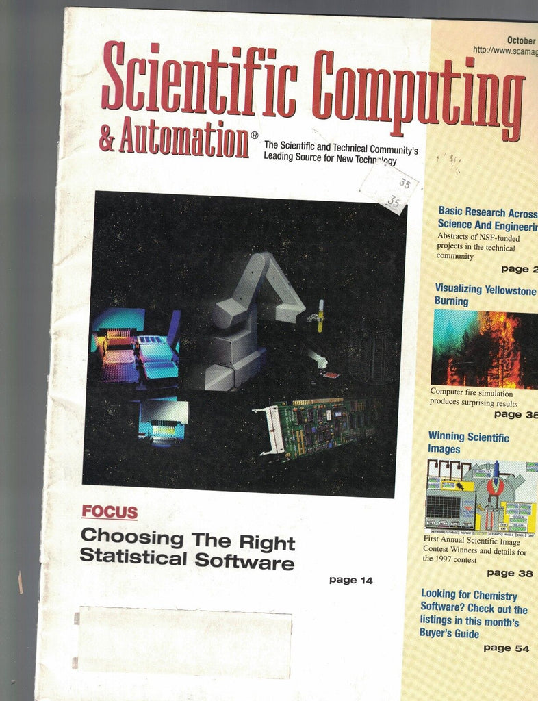 Scientific Computing & Automation October 1996 Visualizing Yellowstone Burning