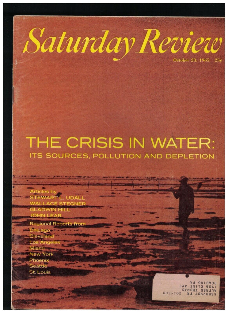 Saturday Review October 23 1965 Water Pollution Crisis Great Lakes Drought
