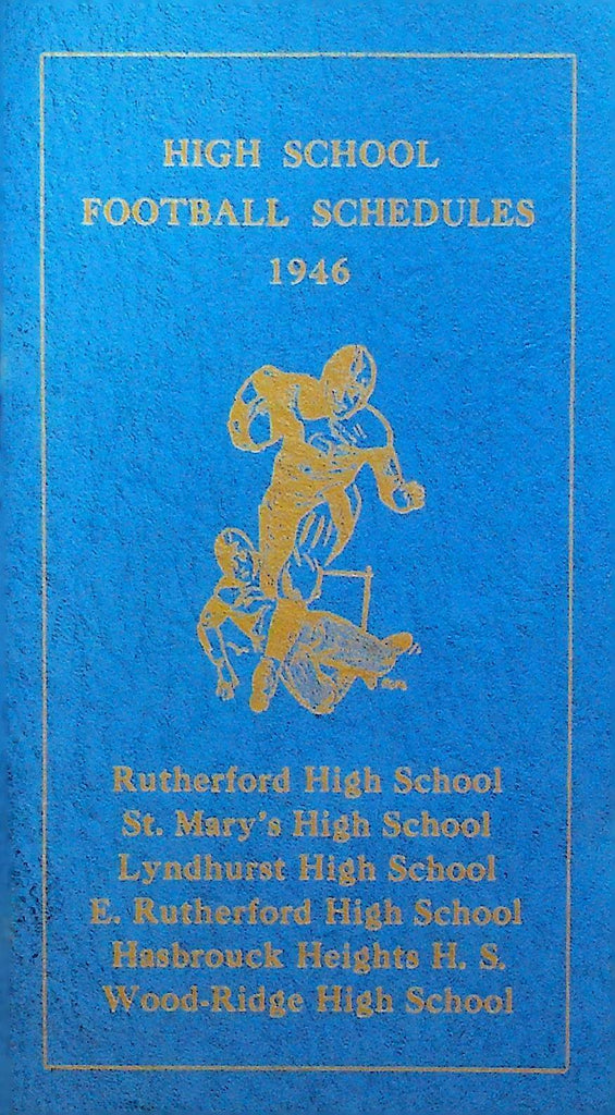 High School Football Schedule 1946 NJ East Rutherford Lyndhurst Hasbrouck