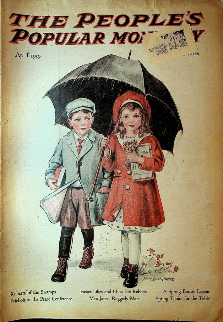 People's Popular Monthly April 1919 Anna Ames Howe Umbrella School Children
