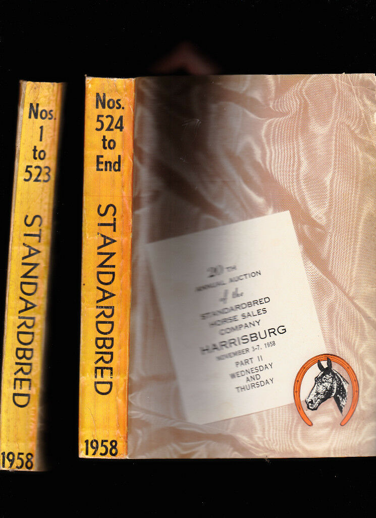 Standardbred Horse Sales Company 1958 Auction Catalog  Harrisburg Pa
