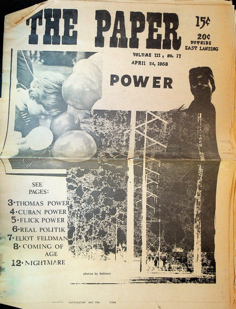 The Paper East Lansing April 24 1968 Eliot Feldman Planet of the Apes