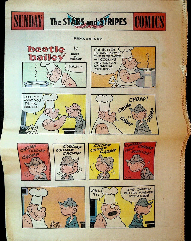 Stars & Stripes Sunday Comics Section June 14 1981 Amazing Spider-Man