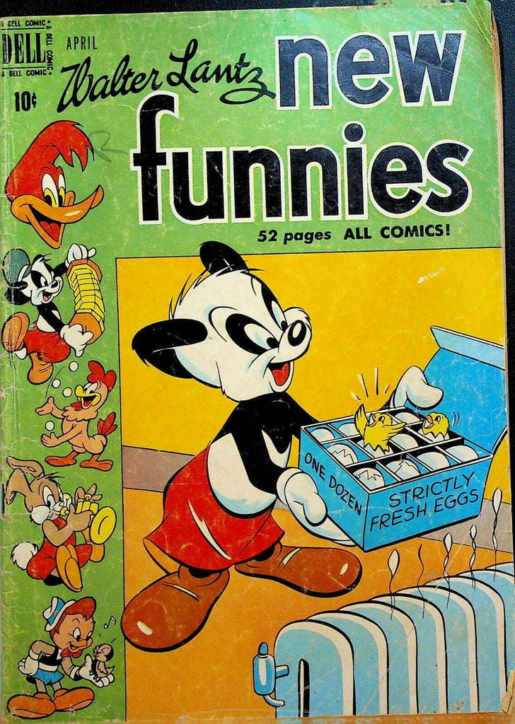 New Funnies 158 Dell Comics 1950 Woody Woodpecker Andy Panda Eggs Chicks