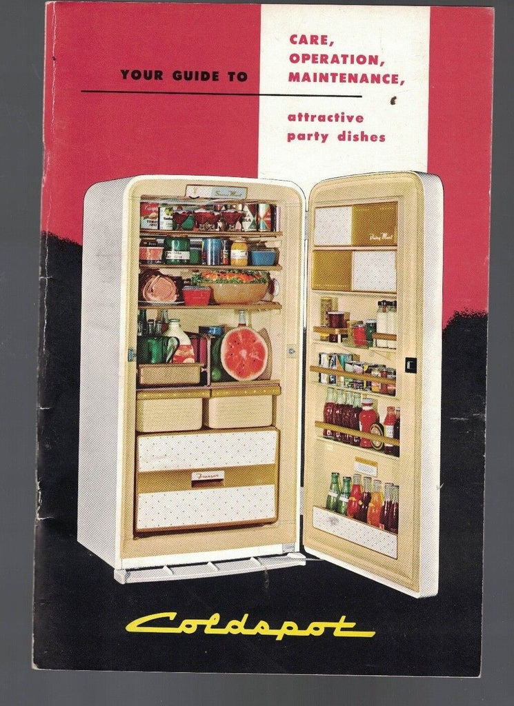 Coldsport Refrigerator Guide to Care Operation Maintenance Booklet 1956