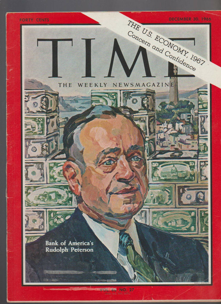 December 30 1966 Time Magazine Bank of America Rudolph Peterson