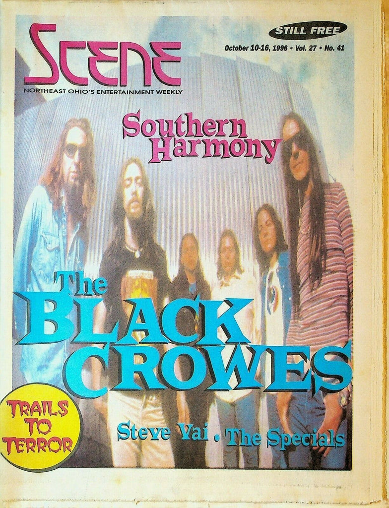 Cleveland Scene Magazine October 10 1996 Black Crowes Steve Vai The Specials