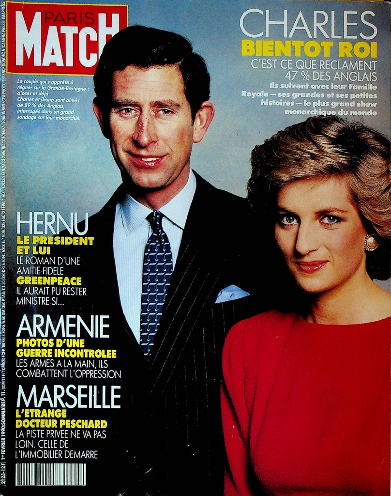 Paris Match Magazine February 1 1990 Princess Diana Prince Charles Gypsy Kings