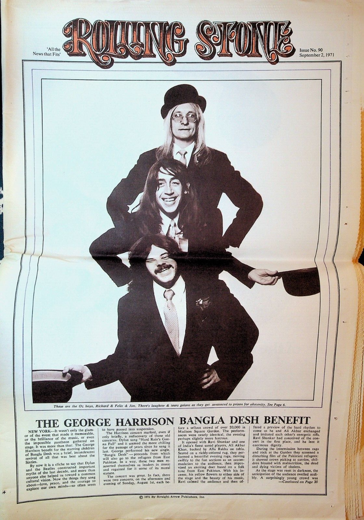 Rolling Stone Magazine 90 September 2 1970 George Harrison Bob Dylan