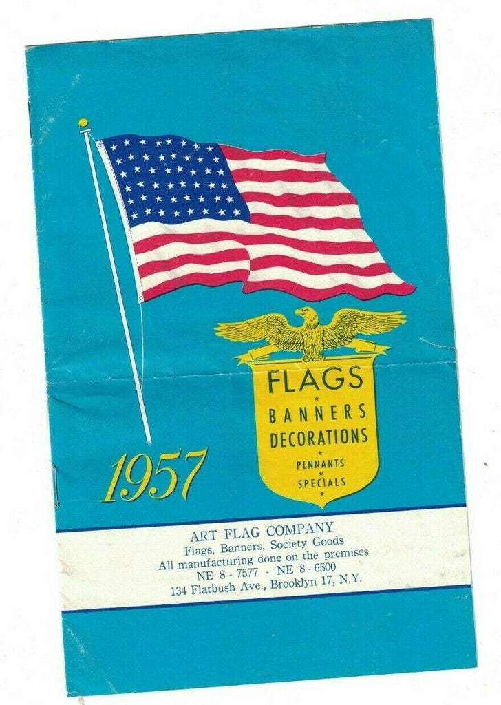 Flags Banners Decorations Booklet 1957 US 48 Star Flag Art Flag Company