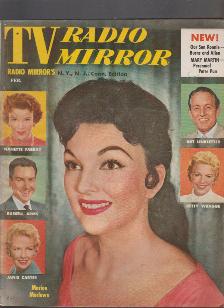TV Radio Mirror February 1956 Nanette Fabray Art Linkletter Mary Martin