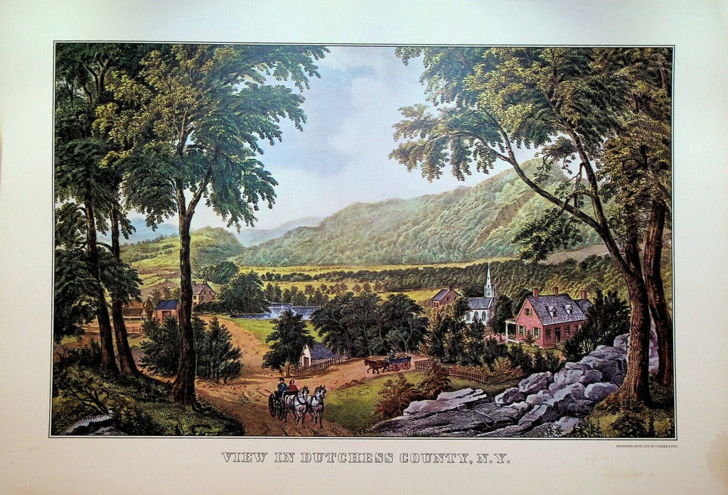 Currier & Ives Calendar Topper 1971 View in Dutchess County NY