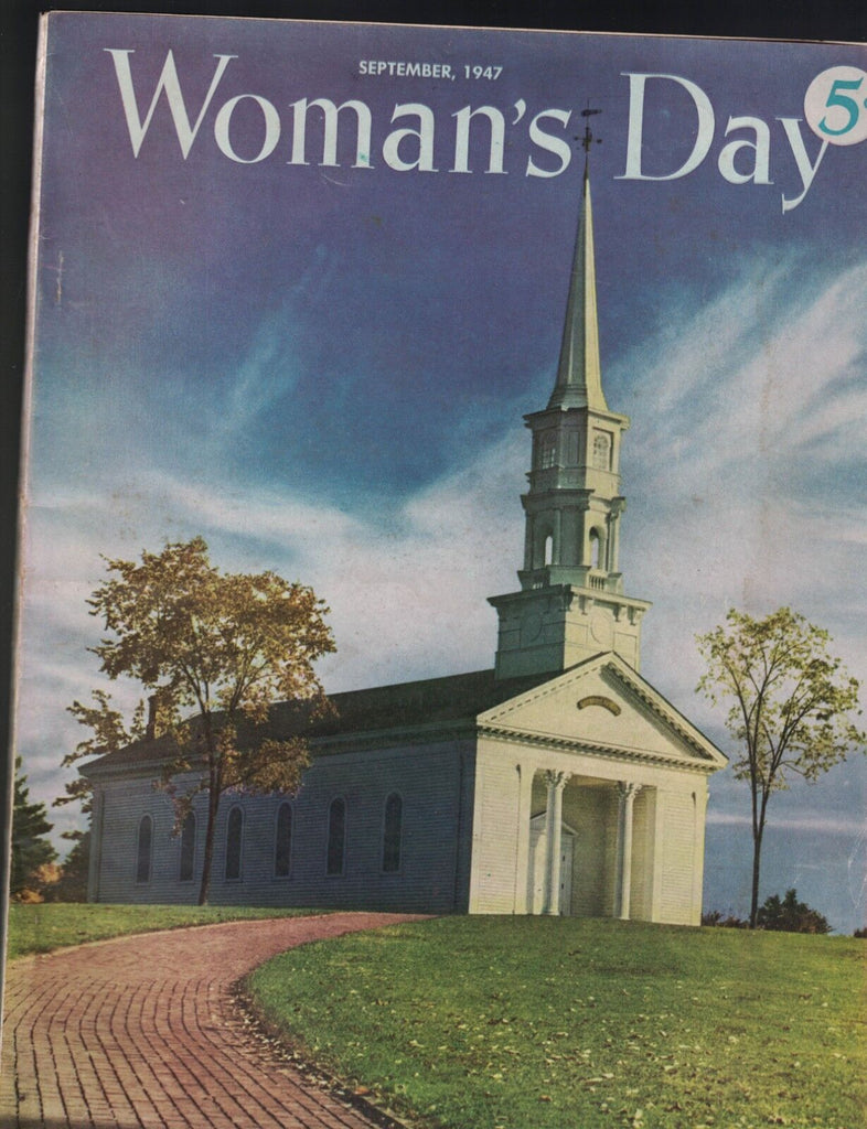 Woman's Day Magazine September 1947 Church Cover Catherine Noonan