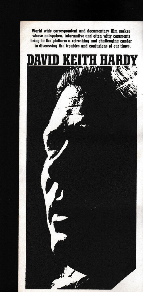 David Keith Hardy 1960s Lecture Advertisement