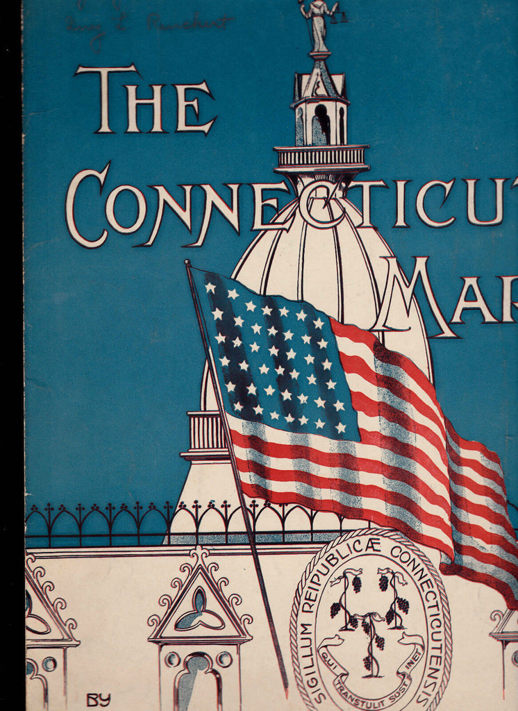 The Connecticut March by William Nassann (1912) 10 1/2 x 13 Flag Cover