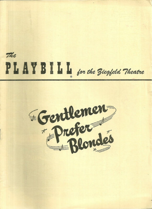 Gentlemen Prefer Blondes Playbill April 17 1950 Carol Channing Reta Shaw