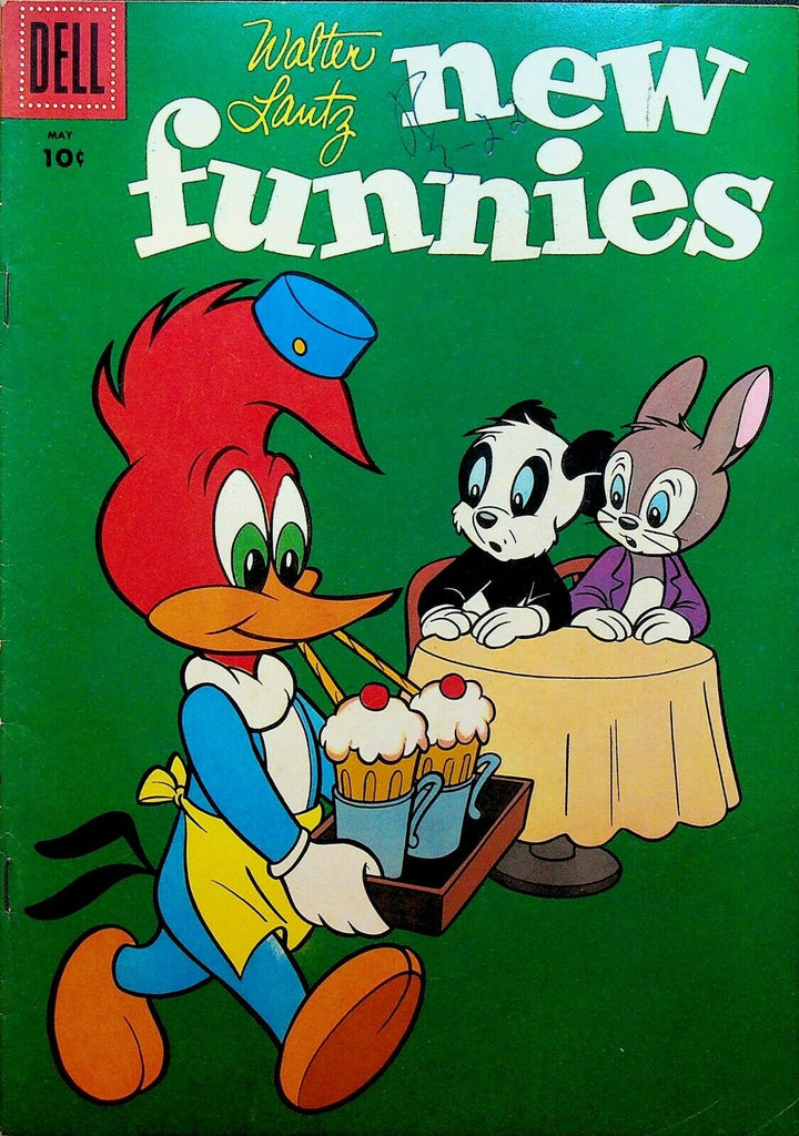 New Funnies 231 Dell Comics 1956 Woody Woodpecker Waiter Soda Shake