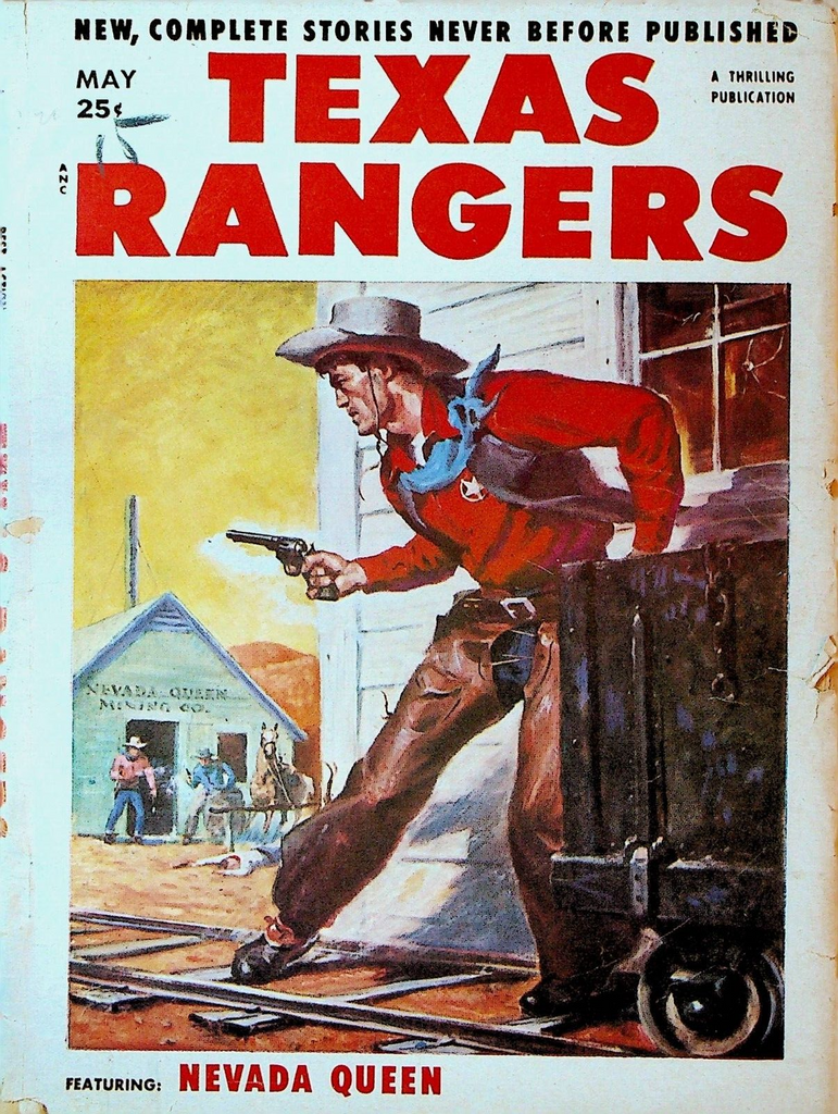 Texas Rangers Pulp May 1954 Jackson Cole Jim Hatfield WJ Reynolds Ben Frank