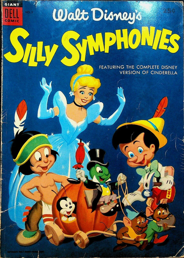 Walt Disney's Silly Symphonies 5 Dell Comics 1955 Cinderella