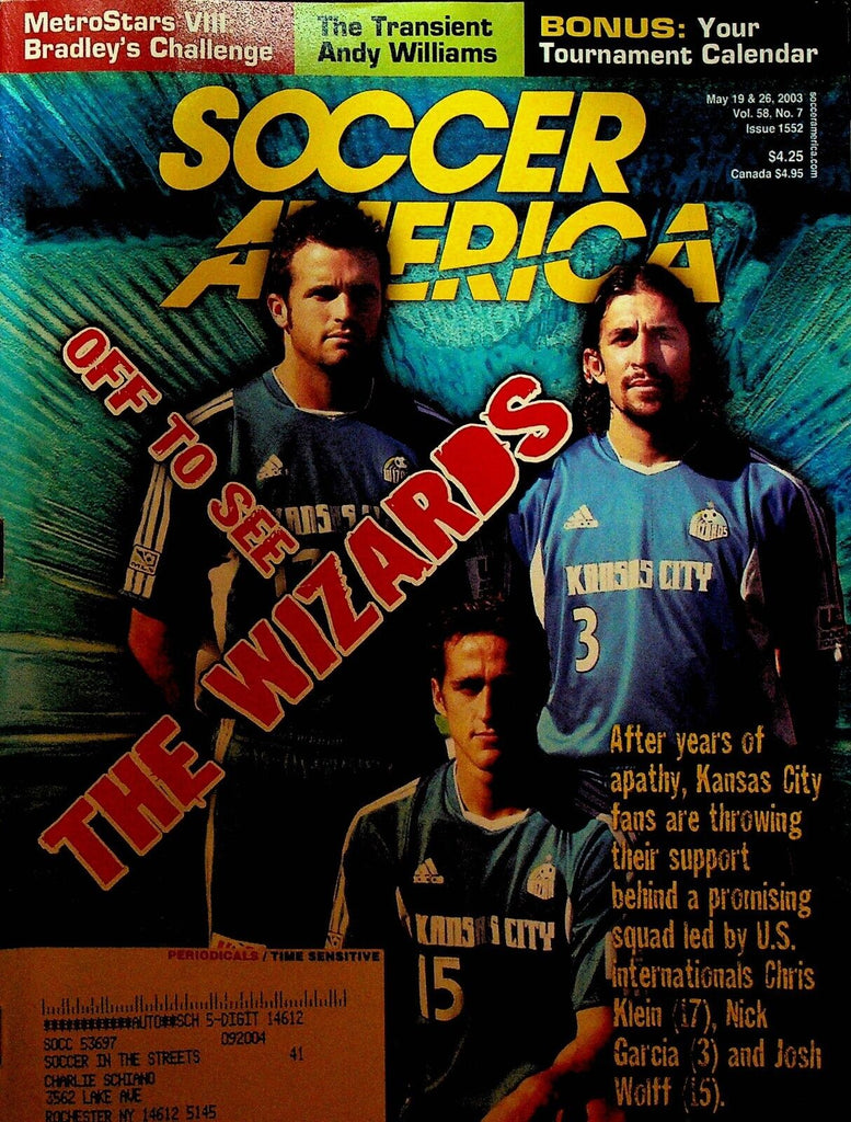 Soccer America Magazine May 16 2003 Chris Klein Mick Garcia Josh Wolff