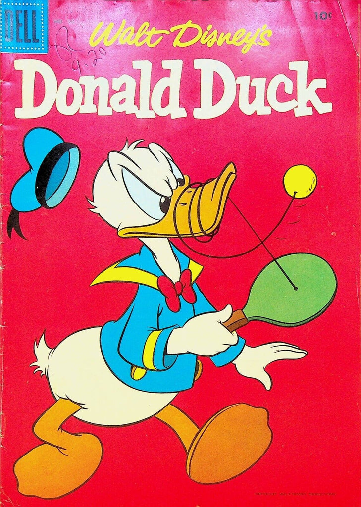 Donald Duck 50 Dell Comics 1956 Paddleball Paddle Ball