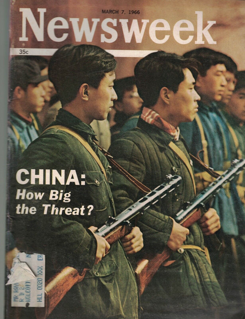 Newsweek Magazine March 7 1966 China How Big the Threat Adolph Rupp Kentucky