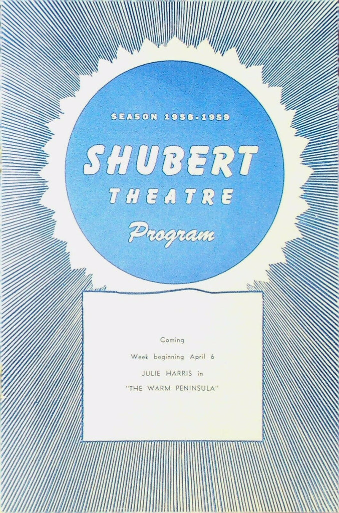 The Dark At The Top of the Stairs Program March 23 1959 Audrey Christie