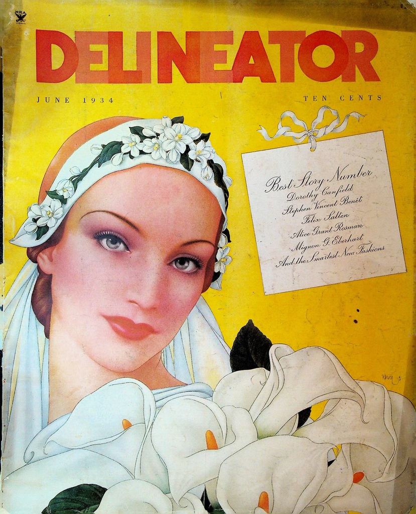 Delineator Magazine June 1934 Dorothy Canfield Art Deco Dynevor Rhys