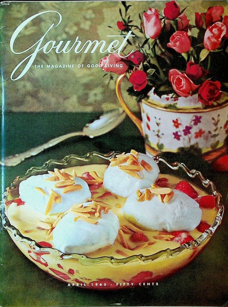 Gourmet Magazine April 1965 Franche Comte Formal Luncheons Egg Custard
