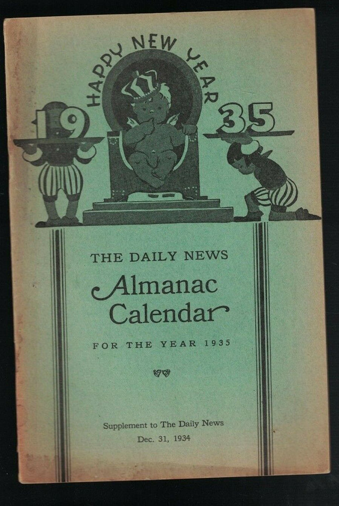 Batavia NY Daily News Almanac Calendar 1935 Upstate New York