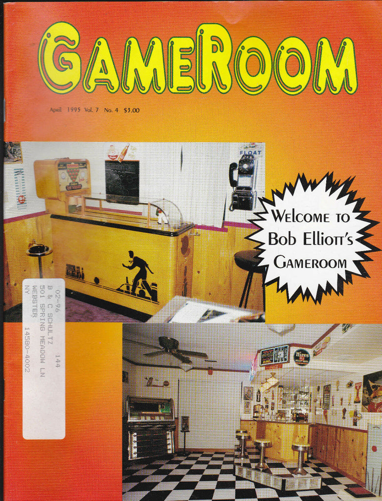 GameRoom Magazine Bob Elliott Pinball  April 1995