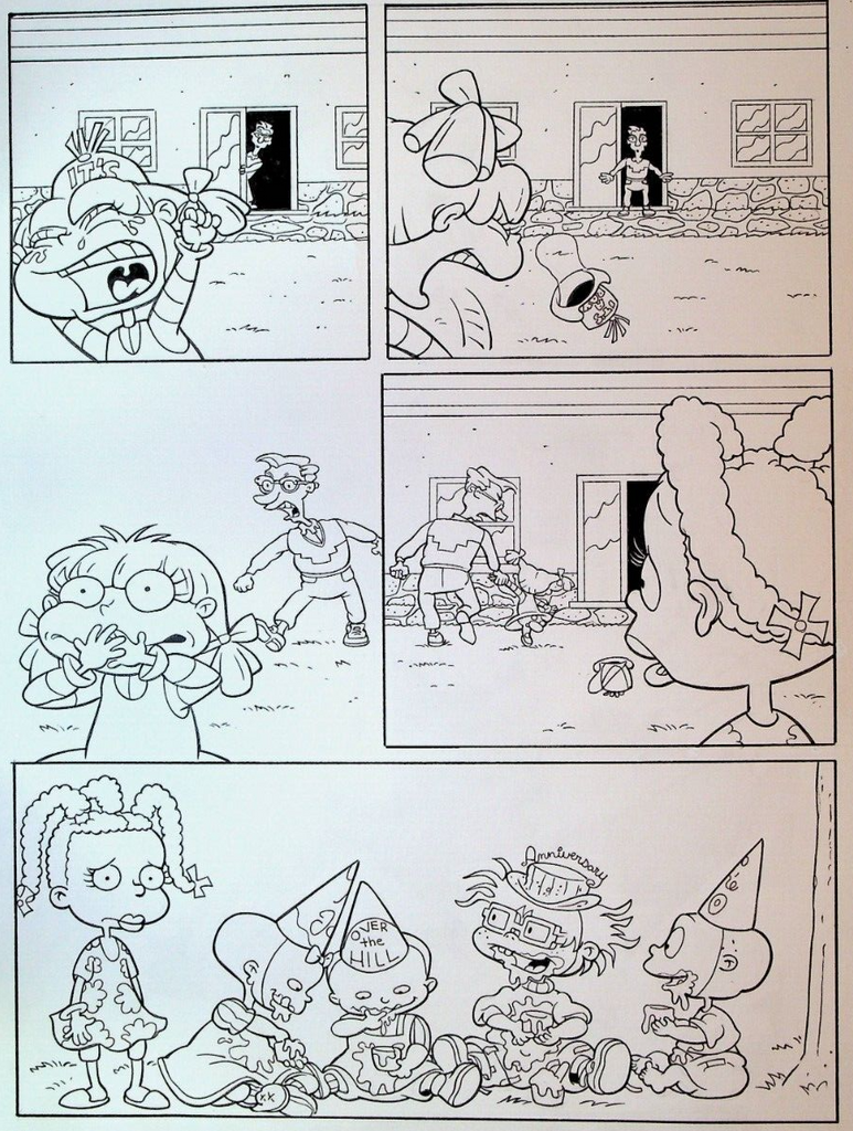 Rugrats Comic Adventures Original Art Scott Roberts 1998 Susie & Angelica