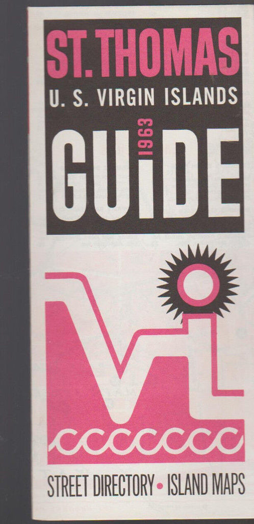 St Thomas US Virgin Islands 1963 Guide Street Directory Island Maps