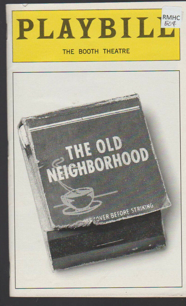 The Old Neighborhood Playbill March 1998 Peter Riegert Patti LuPone