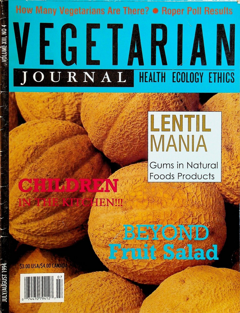 Vegetarian Journal Vol XI1I #4 1994 Lentil Fruit Salad