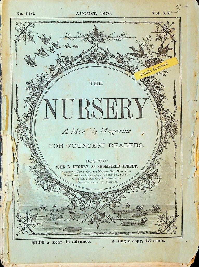 The Nursery Monthly Magazine August 1876 Sandwich Islands Cat & the Fiddle